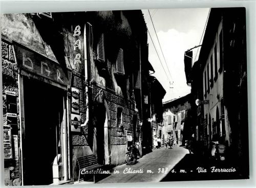53011 Castellina in Chianti - Via Ferruccio Motorrad Emailleschild Martini
