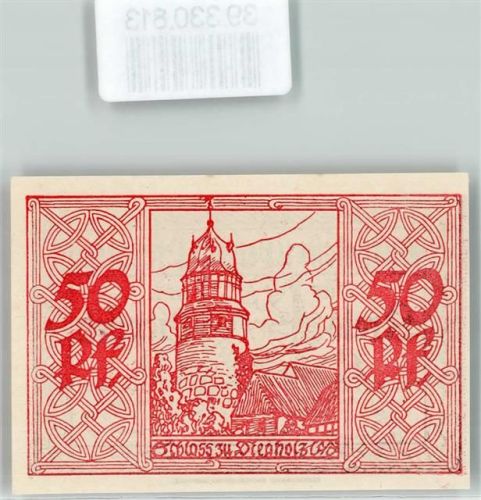 Diepholz Notgeld 50 Pfennig Schloss Wappen Löwe Adler