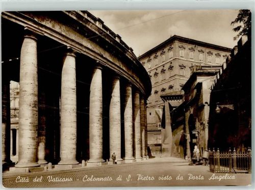 Vatikanstadt Colonnato di S. Pietro vista da Porta Angelica Citta del Vatikano