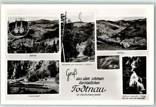 Todtnau Seilbahn Sesselbahn Wasserfall Schwimmbad Haselhorn Kirche St.Johannes der Täufer