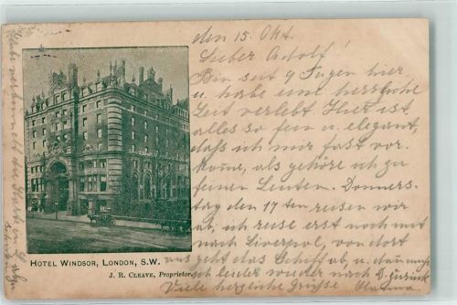 London 1907 Hotel Windsor
