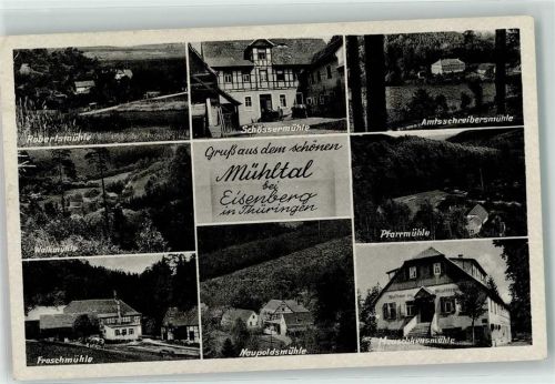 Eisenberg Mühltal Froschmühle Naupoldsmühle Pfarrmühle Schlössermühle