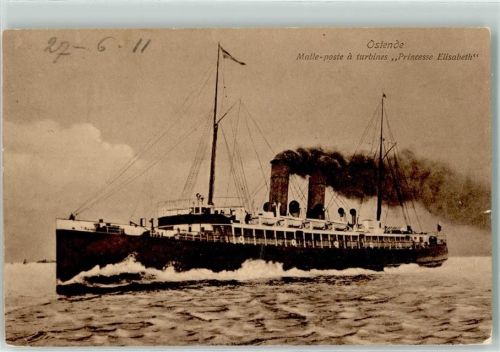 Ostende 1911 Dampfer Princesse Elisabeth