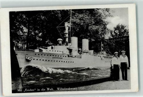 W2940 Wilhelmshaven Modell Kreuzer Emden Matrosen Kreuzer Emden
