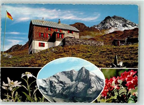 Mayrhofen Edelhütte der Sektion Würzburg mit Ahornspitze Hüttenstempel