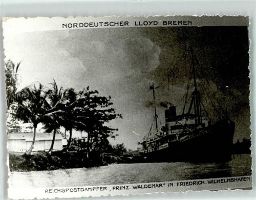 Norddeutscher Lloyd Bremen Reichspostdampfer Prinz Waldemar in Friedrich Wilhelmshafen