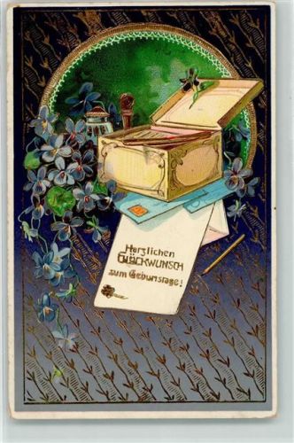 1910 Veilchen Schatulle Brief