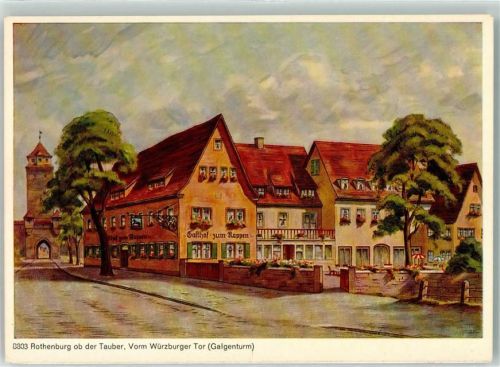 Rothenburg Galgenturm Gasthaus zum Rappen