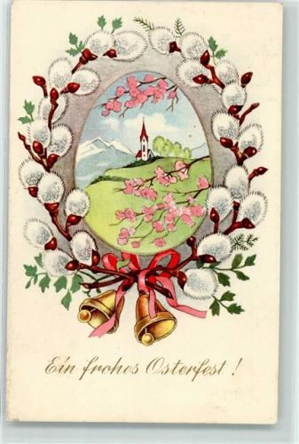 Osterei Palmkätzchen Glocken Frühling