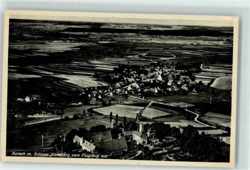 91589 W8801 Aurach , Mittelfr - Fliegeraufnahme Schloss Wahrberg