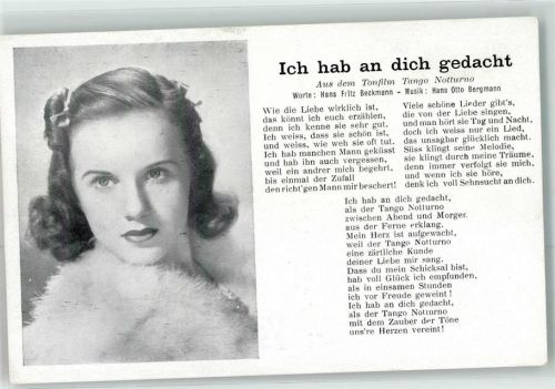 Ich hab an dich gedacht Tonfim Tango NotturnoVerlag Franke Nr.70