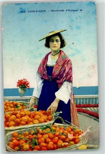 1901 Orangenverkäuferin Cote D Azur