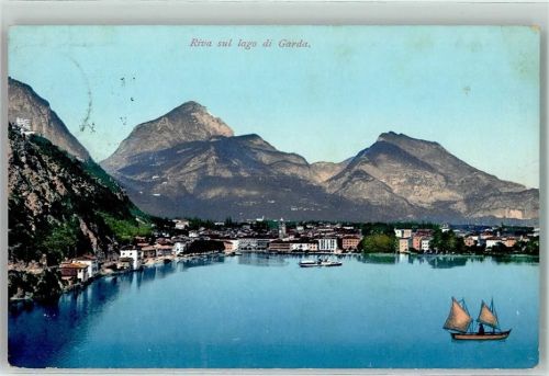 Riva del Garda 1908 Dampfer Segelboot