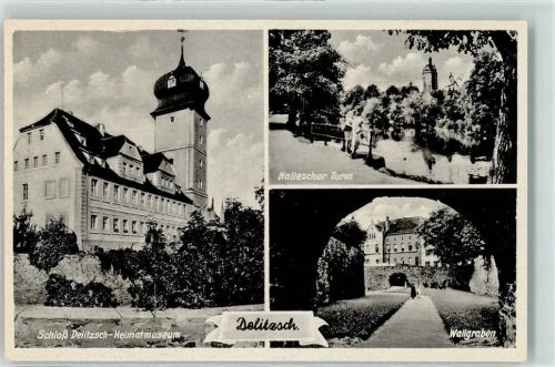 Delitzsch Schloß Delitzsch Hallescher Turm Wallgraben