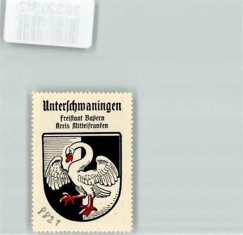 Unterschwaningen Wappen Kaffee Hag ca. 1920-1940 Schwan