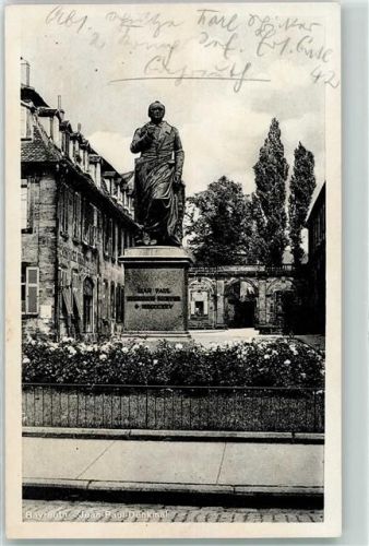 Bayreuth Feldpost Bayreuth Erl.Btl.J.R42 Kompanie Jean Paul Denkmal