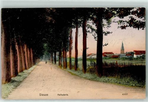 57260 Dieuze Duß 1912 - Halbuterie Kirche Allee
