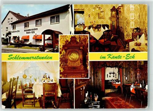 Königswinter Schlemmerstunden Kante Eck Gastraum gedeckter Tisch Uhr