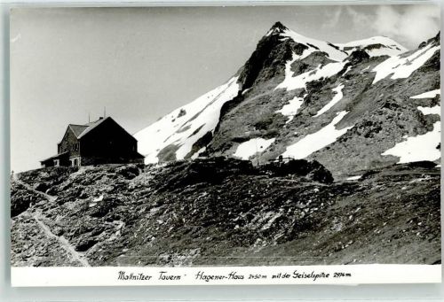 Mallnitz Hagener Haus mit Geiselspitze Hüttenstempel