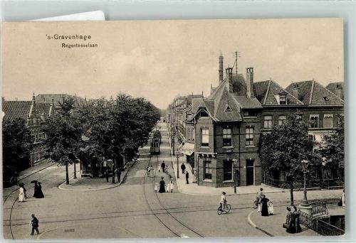 2491 ´s-Gravenhage 1915 - Regentesselaan Straßenbahn Fahrrad
