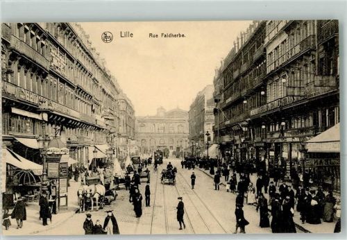 Lille 1916 Rue Faidherbe Straßenbahn