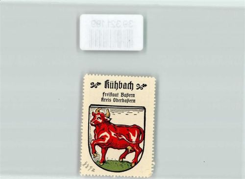 Kühbach Wappen Kaffee Hag Nr.35 ca. 1920-1940 Roter Ochse