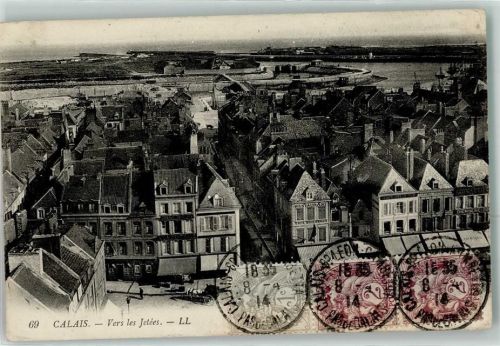 Calais 1914 Vers les Jetees