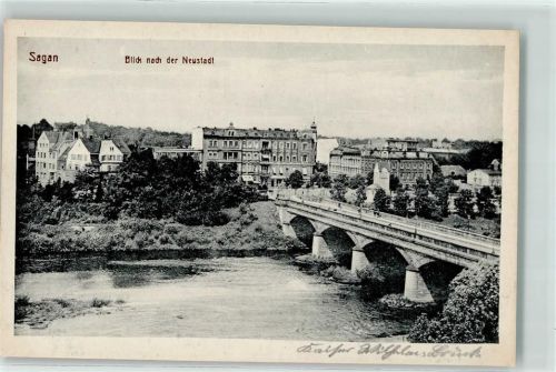 Sagan Blick nach der Neustadt Brücke