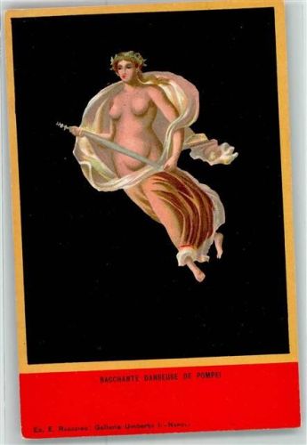 Erotik Bacchante Danseuse de Pompei Gallerie Umberto I sign.Ragozino