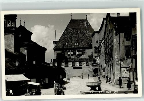 Hall Rathaus Brunnen Plakat