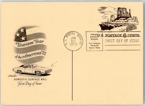 First Day of Issue Tourism of the Americas 1972 First Day of Issue Ersttagskarte Ganzsache