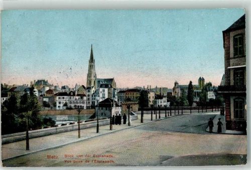 Metz 1913 Blick von der Esplanade