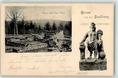 Bad Homburg 1899 Rest der röm. Villa Genio Centurie Saalburg
