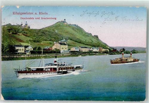 Königswinter Drachenfels und Drachenburg Raddampfer