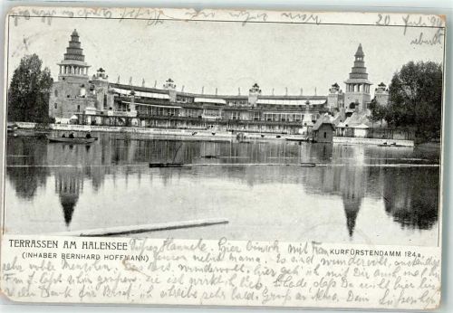 Halensee 1917 Gasthaus Terrassen am Halensee Kurfürstendamm 124 a