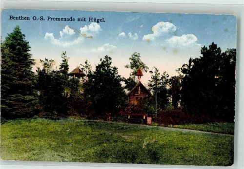 Beuthen O.S. Promenade mit Hügel