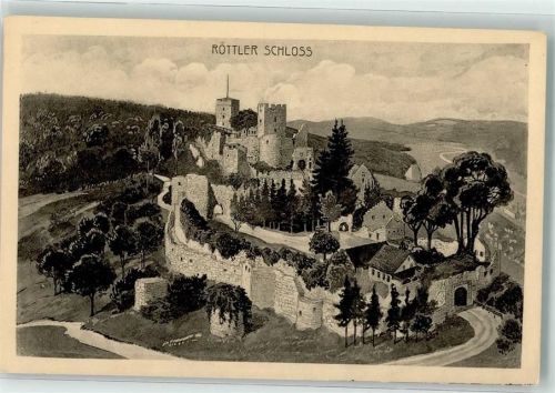 Rötteln 1913 Zeichnung der Burgruine