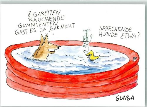 sign.Gunga Hund Ente Zigarette Planschbecken