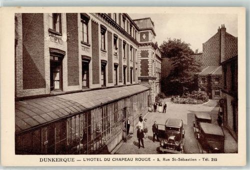 Dunkerque Hotel du Chapeau Rouge 5 Rue St. Sebastien Auto Mann Frau