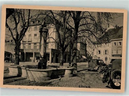 Lörrach Gasthaus Cafe Motorradt Oldtimer Brunnen