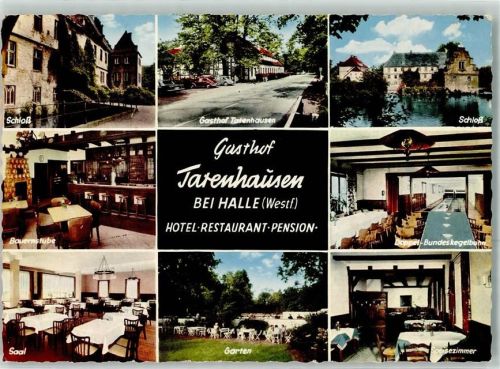 Halle Gasthaus Tatenhausen Innenansichten Biergarten Kegelbahn Schloss