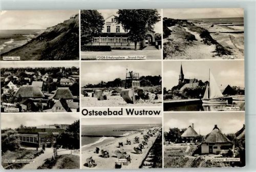 Ostseebad Wustrow FDGB Erholungsheim Strand Hotel HOG Fischlandcafe Gärtnerei Burmeister Hohes Ufer Hafen