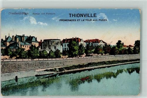 Thionville Promenades et la Tour aux Puces Anlage Flohturm Ruderboot