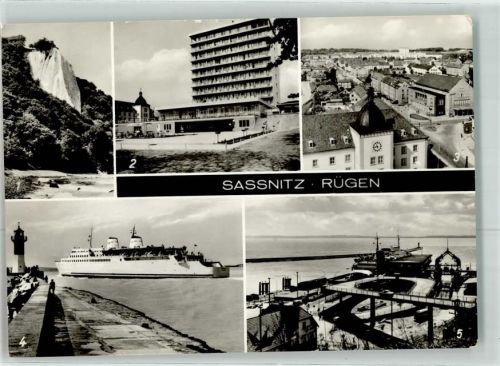 Sassnitz Königstuhl Rügen-Hotel Eisenbahnfähre MS Saßnitz Molenkopf MS Warnemünde Fährhafen