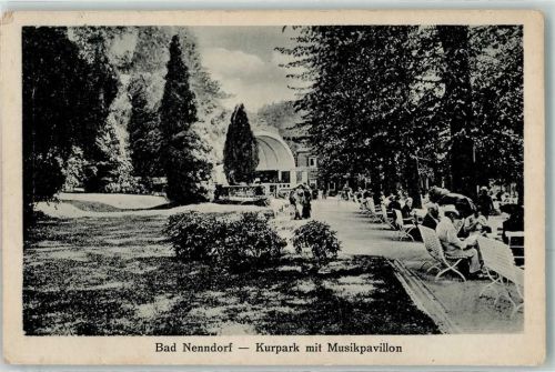 Bad Nenndorf 1919 Kurpark mit Musikpavillon