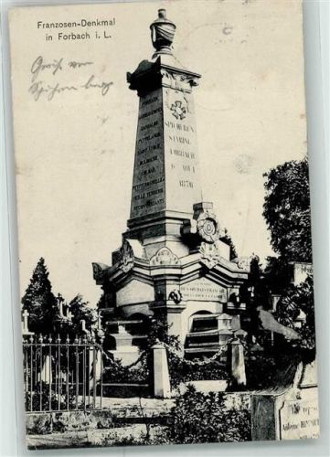 Forbach 1907 Franzosen Denkmal