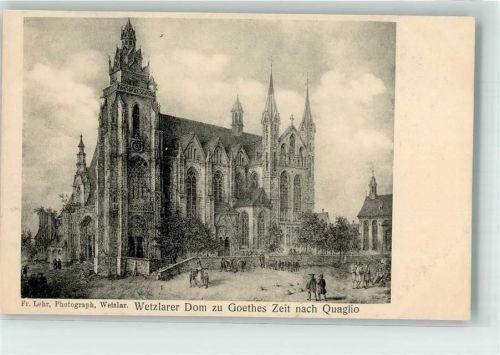Wetzlar Wetzlaer Dom sign. Quaglio Künstlerkarte
