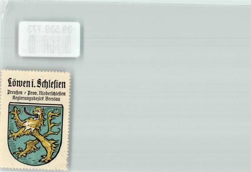 Löwen i. Schl. Wappen Löwen in Schl. Freist. Preußen Prov. Schlesien