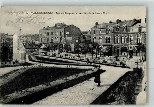 Valenciennes 1914 Square Carpeaux et Avenue de la Gare