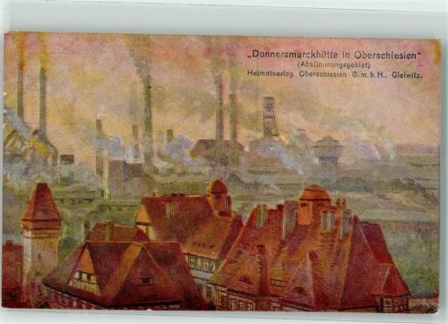 Hindenburg sign. Heimatverlag Oberschlesien Donnermarckshütte Zeche